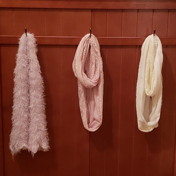 Lace Infinity Scarves & Girls Fuzzy Strech Scarf - Picture 2 of 6